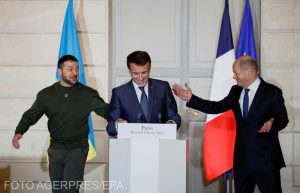 ”Am garantat unitatea Europei, am întărit continentul și am întărit Ucraina”. Zelenski, în Paris, alături de Macron și Scholz
