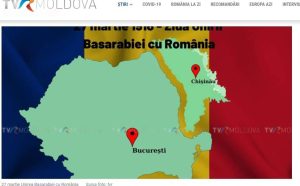 Cenzură anti-unionistă pe banii românilor? TVR Moldova publică o hartă falsă despre Unirea Basarabiei cu România – 60m.ro