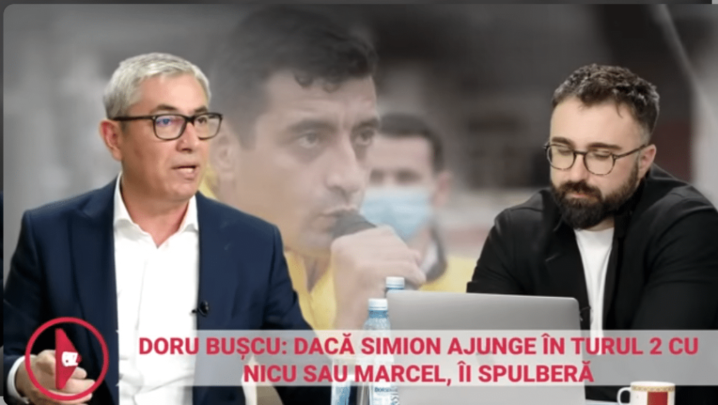 Doru Bușcu (Cațavencii): Dacă George Simion intră în turul II cu Nicu sau Marcel, îi spulberă – 60m.ro