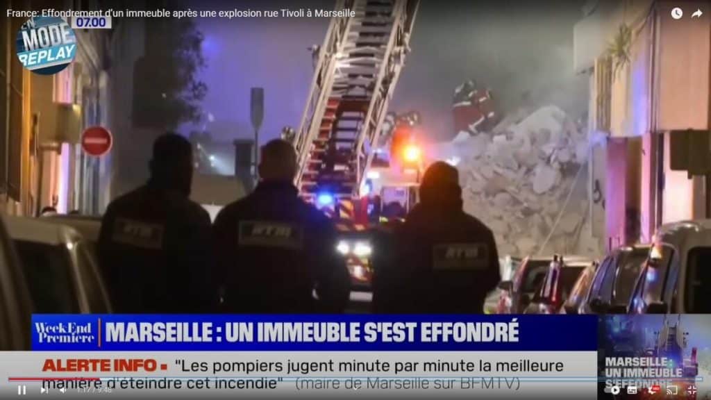 Explozie la Marsilia. O clădire de patru etaje s-a prăbușit. Pompierii caută supraviețuitori sub dărâmături