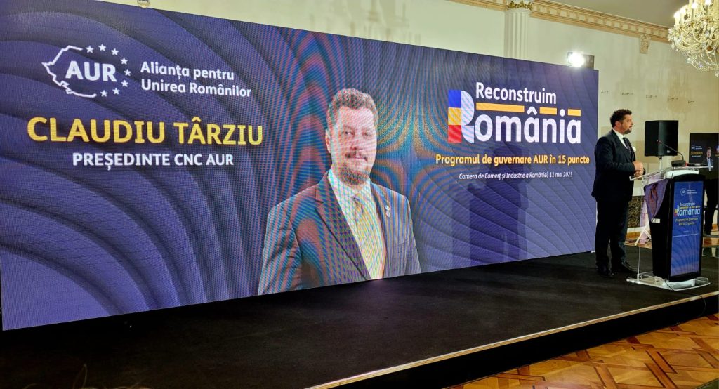 Claudiu Târziu, la prezentarea programului de guvernare al AUR: Trebuie să marcăm acest punct de cotitură de la deconstrucția României din ultimii 33 de ani, la reconstrucția României pentru următorii zeci de ani, astfel încât națiunea noastră să își recâștige demnitatea pierdută – 60m.ro