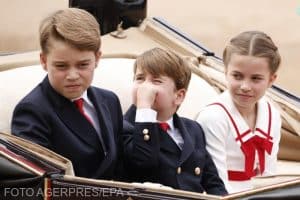 Prințul George, Prințesa Charlotte și Prințul Louis și-au făcut debutul la parada dedicată Regelui Charles. Copiii lui Kate Middleton au mers cu trăsura la Trooping the Colour