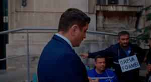 VIDEO: George Simion a mers la ministerul Muncii pentru a discuta cu minerii intrați în greva foamei – 60m.ro
