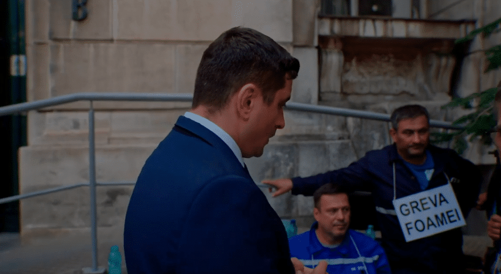 VIDEO: George Simion a mers la ministerul Muncii pentru a discuta cu minerii intrați în greva foamei – 60m.ro