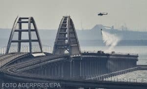 Podul de la Kerci a fost aruncat în aer de „drone navale”, susține ministrul ucrainean Mykhailo Fedorov