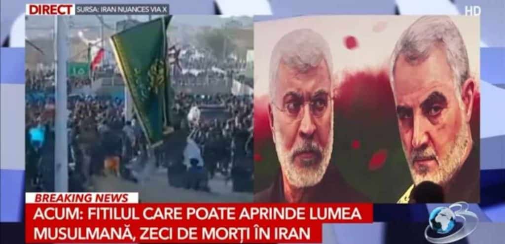 Explozie în Iran, la mormântul lui Qassem Soleiman. Sunt zeci de morți. Bogdan Chirieac: Să nu creadă cineva că Israelul va întoarce și celălat obraz