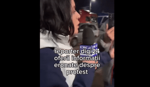 VIDEO// Protestatarii, reproşuri către Digi24 care minimaliza numărul participanţilor: „Cum adică erau doar câteva mașini? Nu v-ar fi rușine! Pe ce lume trăiești, domnișoară?” – 60m.ro
