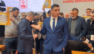 Protest AUR în sala de grup a PSD împotriva comasării alegerilor – 60m.ro