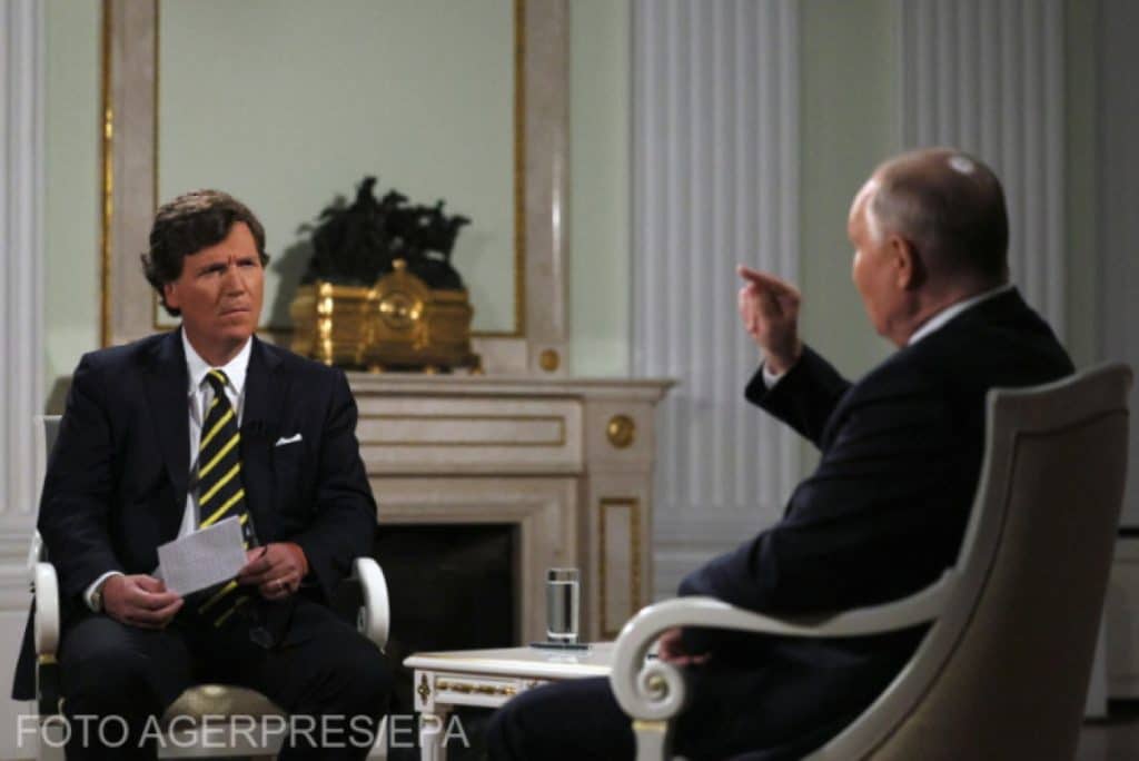 Jurnalistul Tucker Carlson s-a întors împotriva lui Putin când a auzit de moartea lui Navalnîi, la doar câteva zile după ce îl elogia