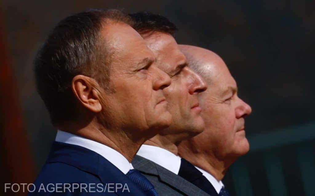 Macron, Scholz și Tusk se ridică în sprijinul Kievului: Vrem să cheltuim banii și să ajutăm în toate felurile posibile Ucraina