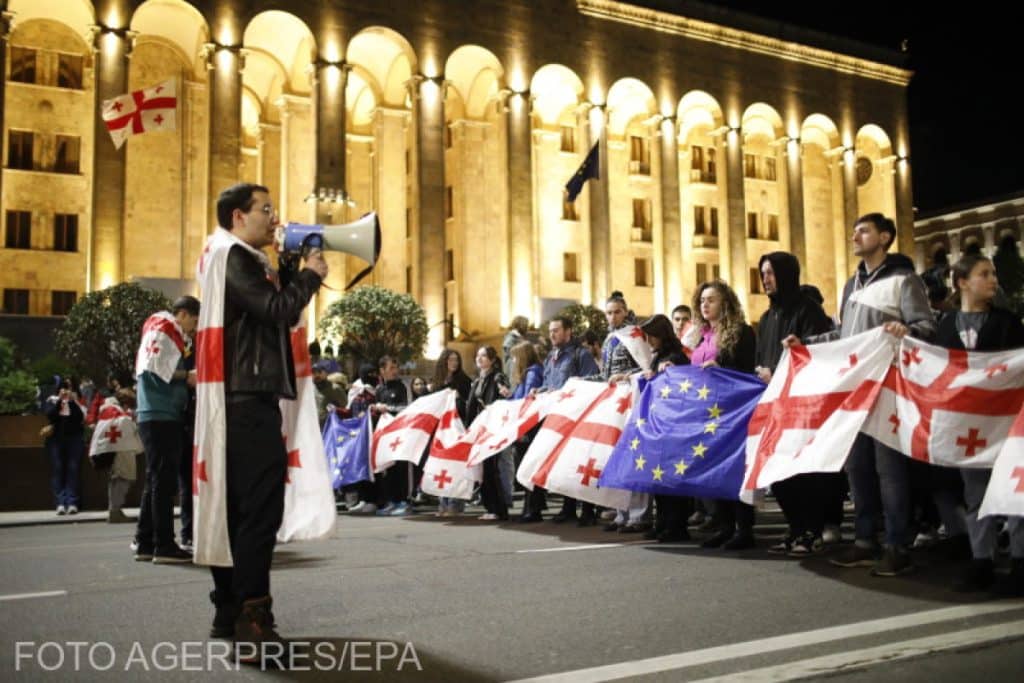 Prim-ministrul Georgiei continuă susținerea legii privind ”agenții străini”, în ciuda a 50000 de oameni care au protestat sâmbătă seară