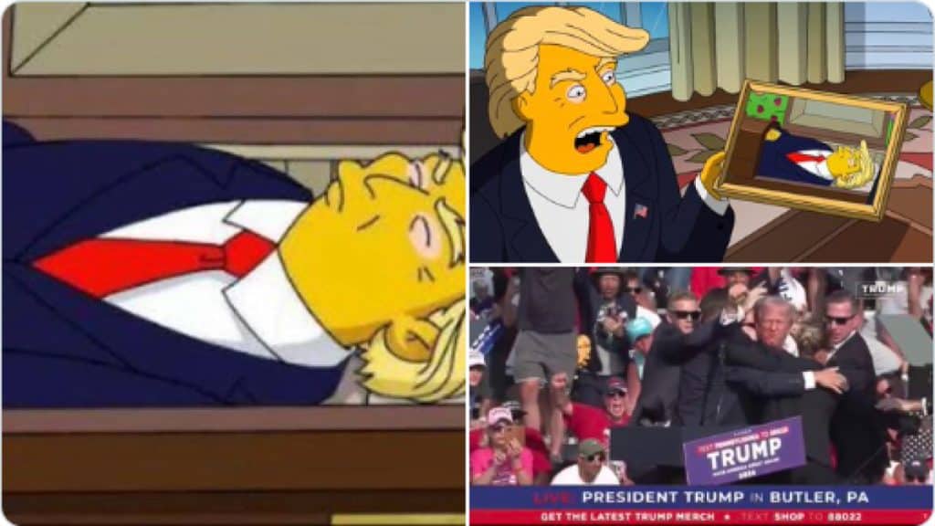 Utilizatorii rețelelor sociale susțin că The Simpsons au prezis atacul asupra lui Donald Trump