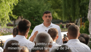 George Simion, în Valea Jiului de Ziua Minerului: „Ursula vrea să închidem tot și să ne încălzim la soare” – 60m.ro