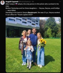 Adevărul crunt din Liov, Ucraina: O familie este distrusă de o rachetă rusească – FOTO