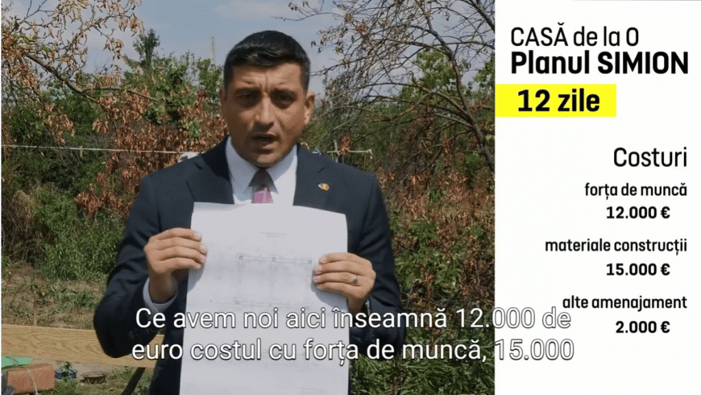 George Simion (AUR): Am turnat fundația la casa pe care o construim în 12 zile. Cum a decurs cea de-a doua zi – 60m.ro