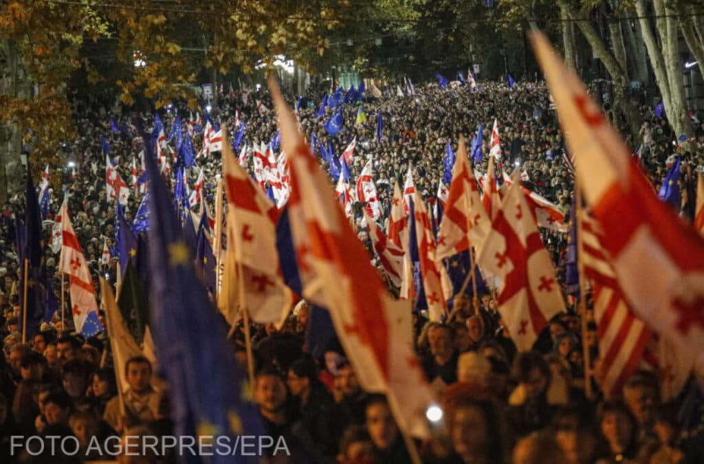 Liderul opoziției din Georgia a fost arestat după a patra noapte de proteste