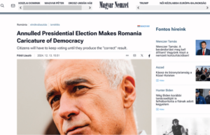 Magyar Nemzet: Alegerile anulate fac din România o caricatură a democrației – 60m.ro
