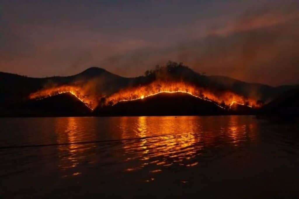 Incendiu violent de vegetație lângă Los Angeles. 30.000 de persoane, evacuate forțat