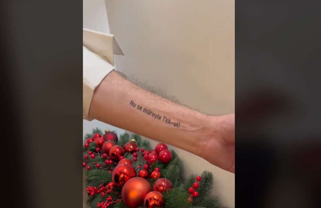 Ciolacu și-a tatuat că nu va crește TVA. Tatuajul a dispărut, promisiunea la fel? – 60m.ro