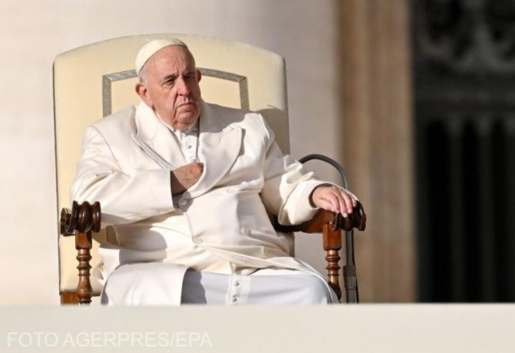Papa Francisc a transmis credincioșilor un mesaj, de pe patul de spital 