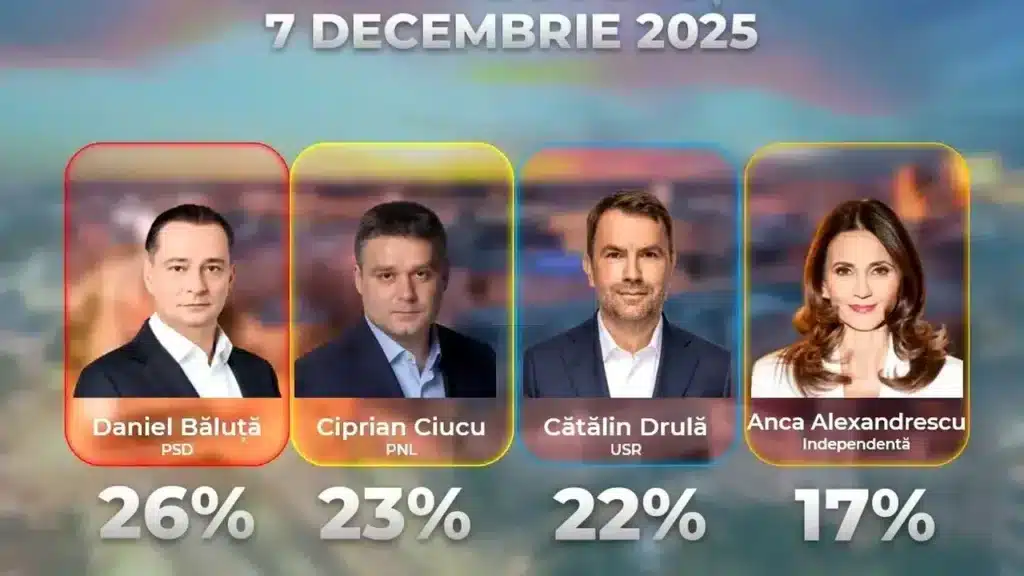 Ce arată ultimul sondaj CURS cu 3 zile înainte de alegerile pentru Primăria Capitalei – 60m.ro