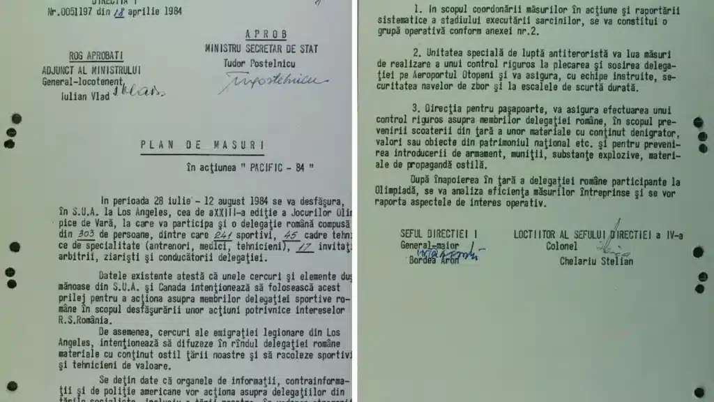 CNSAS: România la Olimpiada de la Los Angeles din 1984: unul din șase membri ai delegației era informator al Securități – 60m.ro